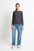 The Ribbed Charcoal Henley